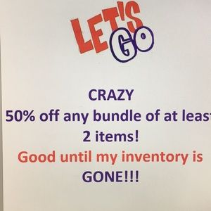 50% off  2 or more items!!